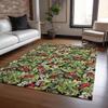 Addison Rugs Chantille ACN1816 Black 3' x 5' Indoor/Outdoor, Machine Washable, Holiday, Christmas Rug, Easy Clean, Non Shedding, Living Room, Entryway, Kitchen, Patio Rug view 1