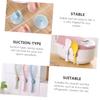 PRETYZOOM 4pcs Suction Rice Spoon Holder Rack Space-saving Kitchen Utensil Stand for Soup and Rice Spoons Easy Installation Sturdy Design Blue view 2