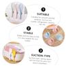 PRETYZOOM 4pcs Suction Rice Spoon Holder Rack Space-saving Kitchen Utensil Stand for Soup and Rice Spoons Easy Installation Sturdy Design Blue view 3