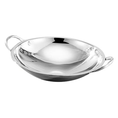 BUTIFULSIC Large Capacity Stainless Steel Cooking Pot with Double Handles for Home Kitchen and Camping High Temperature Resistant Easy to Clean Ramen and Hot Pot Pan