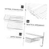 TOGEVAL Wall-Mounted Folding Storage Rack Stainless Steel Drain Rack for Bathroom and Kitchen Easy Installation Ventilated Design Organizer for Toiletries and Accessories view 4