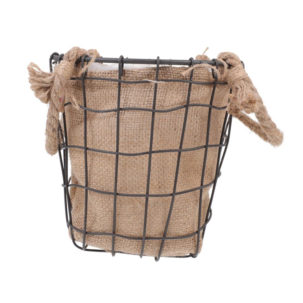 WHAMVOX 1pc Creative Flower Basket Decorative Iron Weave Holder for Home Storage Versatile Flower Arrangement Sundries Organizer for Living Room Bedroom