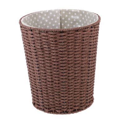 TOGEVAL Collapsible Laundry Basket Hand-woven Straw Frame Storage Basket for Bedroom Decor