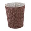 TOGEVAL Collapsible Laundry Basket Hand-woven Straw Frame Storage Basket for Bedroom Decor view 1