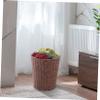 TOGEVAL Collapsible Laundry Basket Hand-woven Straw Frame Storage Basket for Bedroom Decor view 3