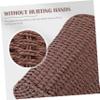 TOGEVAL Collapsible Laundry Basket Hand-woven Straw Frame Storage Basket for Bedroom Decor view 4