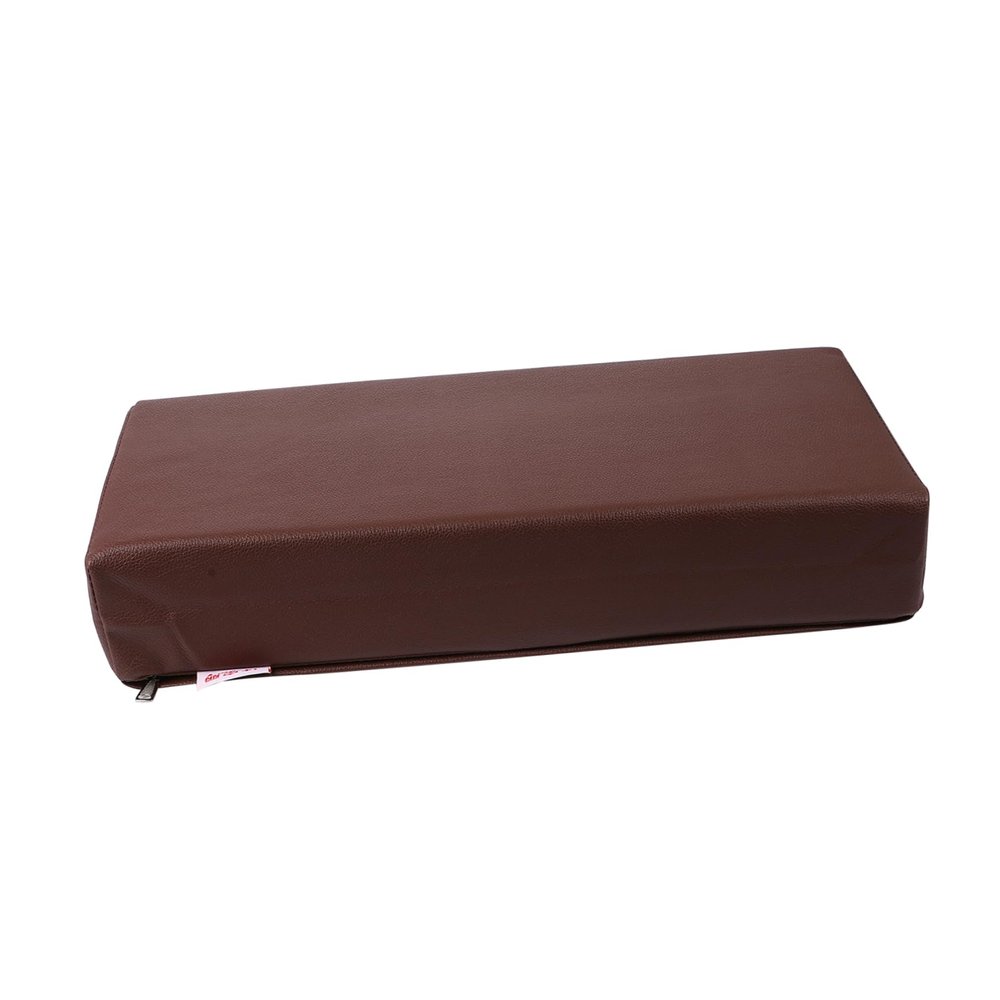 GRIRIW Massage Head Rest Pillow for Spa and Beauty Salon Ergonomic Pu Leather Design Comfortable Neck Support Cushion for Relaxation and Therapy Deep Brown