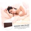 GRIRIW Massage Head Rest Pillow for Spa and Beauty Salon Ergonomic Pu Leather Design Comfortable Neck Support Cushion for Relaxation and Therapy Deep Brown view 3