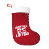 I'd Rather Be Lifting Christmas Decorative Socks, New Year Decorative Gift Pendant, Soft Red Christmas Socks view 1
