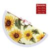 Xmas Tree Skirt with Tassels,Summer Sunflower Christmas Tree Decorations, Christmas Tree Skirts Collar for Xmas Holiday Home Party Decor view 2