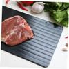 3 Piece Defrost Tray for Meat, Aluminum Alloy Thawing Board view 4