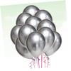 VILLFUL 50pcs 10 Inches Latex Thicken Metallic Silver Balloons Party Decorations for Wedding view 4