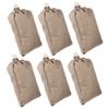 WHAMVOX 6pcs Reusable Vegetable Drawstring Pockets Eco-friendly Burlap Produce Bags for Groceries view 1