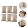 WHAMVOX 6pcs Reusable Vegetable Drawstring Pockets Eco-friendly Burlap Produce Bags for Groceries view 4