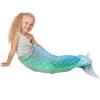 US Mermaid Tail Blanket Flannel Mermaid Tail Sleeping Bag Wearable Mermaid Sleeping Blanket Fish Scale Design Snuggle Blanket Soft Mermaid Scale Sleeping Bag for Kids Adults(blue) view 2