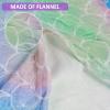 US Mermaid Tail Blanket Flannel Mermaid Tail Sleeping Bag Wearable Mermaid Sleeping Blanket Fish Scale Design Snuggle Blanket Soft Mermaid Scale Sleeping Bag for Kids Adults(blue) view 4