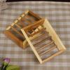 LIFKICH Bamboo Soap Box Draining Holes Wooden Soap Dish Tray Natural Bamboo Storage Container Organizer view 3