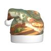 jingong Beautiful Breakfast print Christmas hats Festive headwear Winter-themed accessory Party Supplies view 1