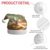 jingong Beautiful Breakfast print Christmas hats Festive headwear Winter-themed accessory Party Supplies view 4