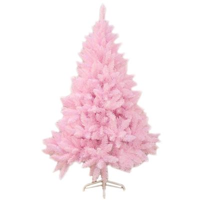Xmas Trees Artificial Christmas Tree PVC Christmas Tree with Support Indoor Outdoor Holiday Decoration Fireproof New Year Decorations-Pink 210Cm Commemoration Day