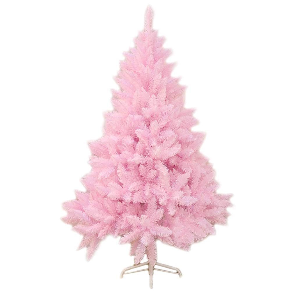 Xmas Trees Artificial Christmas Tree PVC Christmas Tree with Support Indoor Outdoor Holiday Decoration Fireproof New Year Decorations-Pink 210Cm Commemoration Day