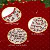 Christmas Leopard Print Tree Skirt, 48" Large Xmas Tree Skirts, Soft Polyester Western Winter Xmas Santa Claus Cowboy Christmas Tree Mat Ornaments for Indoor Decorations Holiday Party view 3