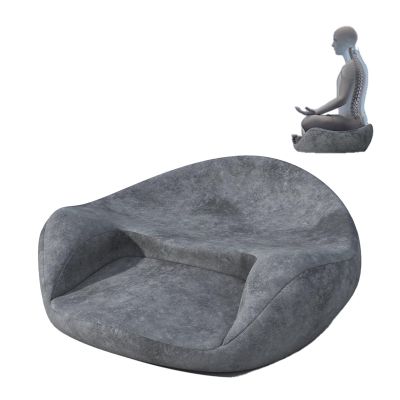 Meditation Cushion,Comfortable Floor Pillow,Large Thick Floor Cushion Seating,Ergonomic Cushion,Memory Foam Filling Cushion,Bay Window Rooftop Cushion,Meditation Cushion Foam Meditation Pillows(Grey)