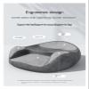 Meditation Cushion,Comfortable Floor Pillow,Large Thick Floor Cushion Seating,Ergonomic Cushion,Memory Foam Filling Cushion,Bay Window Rooftop Cushion,Meditation Cushion Foam Meditation Pillows(Grey) view 3