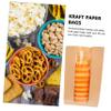 BELLIFFY 30pcs Oil Kraft Paper Bags for Bread Donuts Snacks Transparent Bakery Pouches Food Grade Non-stick for Home Bakery Use view 3
