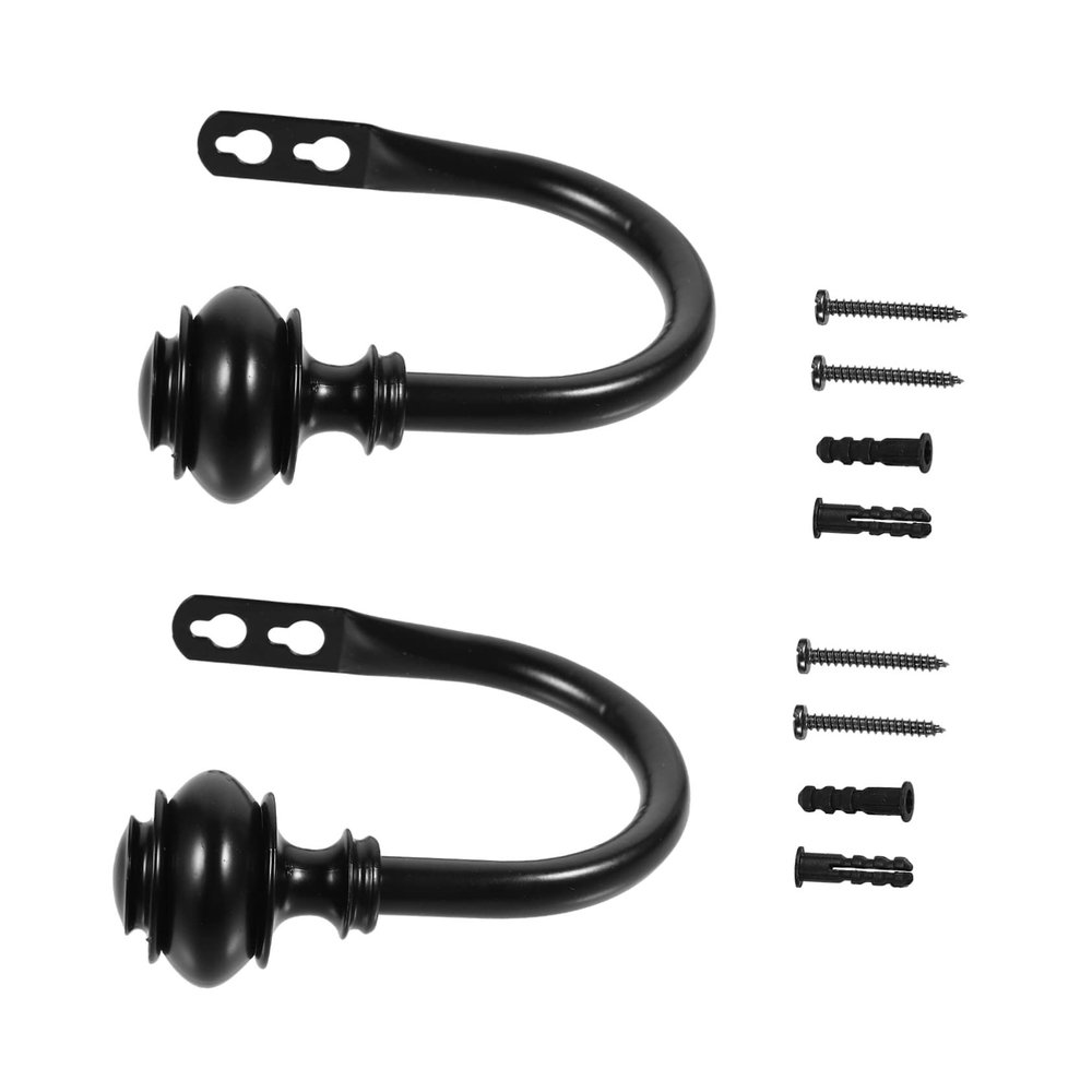 TOPPERFUN 6pcs U-Shape Hooks Multi-Functional Wall Mounted Tiebacks for Drapery Vintage Decor for Living Rooms Bedrooms and More Easy Installation