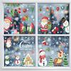 10 Sheets Merry Christmas Window Clings Stickers 177Pcs Double-Side Christmas Window Decorations Santa Claus Deer Snowmen Snowflakes Winter Window Decals for Kids Christmas Holiday Home Decor view 1