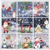 10 Sheets Merry Christmas Window Clings Stickers 177Pcs Double-Side Christmas Window Decorations Santa Claus Deer Snowmen Snowflakes Winter Window Decals for Kids Christmas Holiday Home Decor view 2