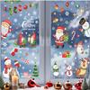 10 Sheets Merry Christmas Window Clings Stickers 177Pcs Double-Side Christmas Window Decorations Santa Claus Deer Snowmen Snowflakes Winter Window Decals for Kids Christmas Holiday Home Decor view 3