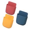 FOYTOKI 3sets Multifunctional Wall-mounted Phone Holder Charging Rack Storage Bin for Remote Cell Phones Office Home Decor 3pcs*3 view 4