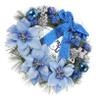 BRIGHTFUFU Artificial Christmas Pine Wreath 30cm Hanging Berry Ball Bow-Knot Realistic Indoor/Outdoor view 1