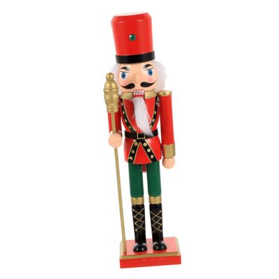Christmas Wooden Cartoon Soldier Nutcracker Adorn Desktop Creative