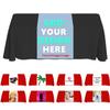 Custom Table Runner with Business Logo, Name, Design Personalized Tablecloth Customized Table Banner for Party Tradeshow Events Decor 36"x72", Wathet view 1