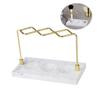 Cabilock Marble Makeup Organizer Toothbrush Holder Compartments for Cosmetics and Accessories Space-Saving Design for Bathroom and Vanity Storage view 1