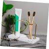 Cabilock Marble Makeup Organizer Toothbrush Holder Compartments for Cosmetics and Accessories Space-Saving Design for Bathroom and Vanity Storage view 3