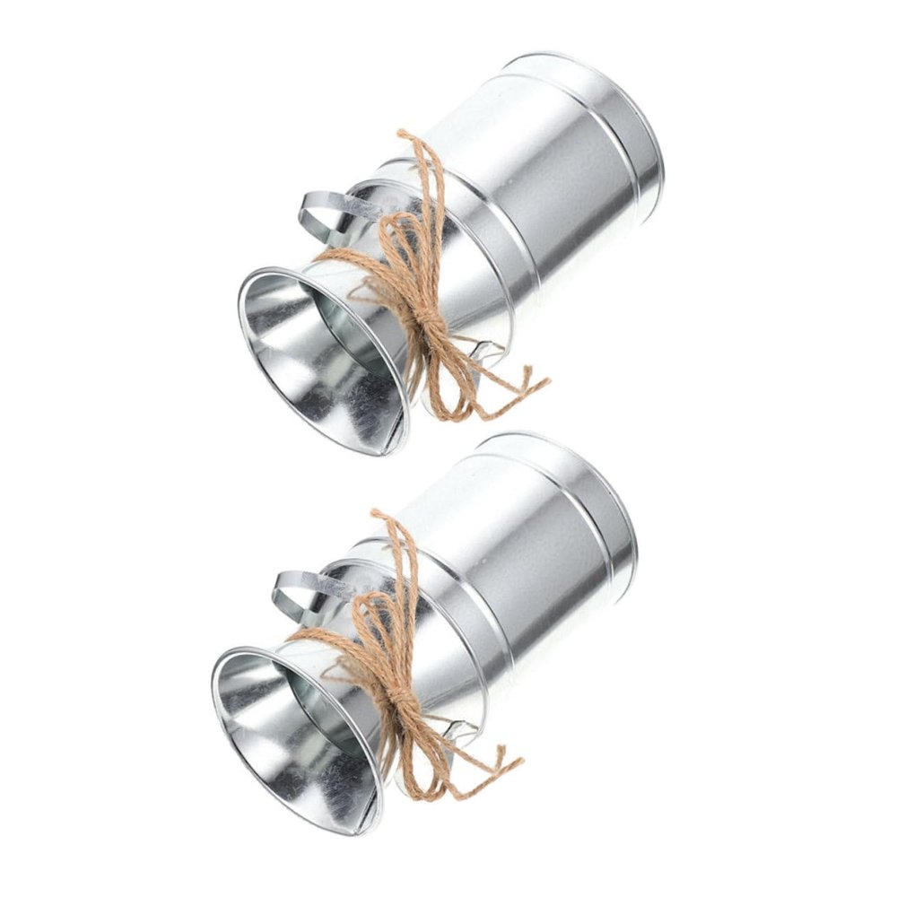 HOMOCONO 2pcs Bucket for Flower Arranging Galvanized Tub Flower Vase Home Decor
