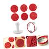 Beatifufu 1set Christmas Cookie Seal Set Silicone Baking Stamps Handle for Holiday Cookies Biscuit Cutters for Festive Treats Easy to Use Molds Vibrant Red view 3