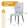 Modern Dining Chairs Set of 4, Dining Room Chairs Set of 4 with Black Metal Legs, Armless Kitchen Chairs Set with PU Leather Padded Seat and High Back, Dining Chairs for Dining Room,Kitchen view 2