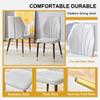 Modern Dining Chairs Set of 4, Dining Room Chairs Set of 4 with Black Metal Legs, Armless Kitchen Chairs Set with PU Leather Padded Seat and High Back, Dining Chairs for Dining Room,Kitchen view 4