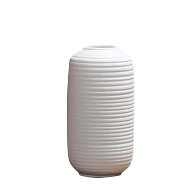 FUNOMOCYA Ceramic Vase White Porcelain Modern Decorative Flower Vase Office Home Decor