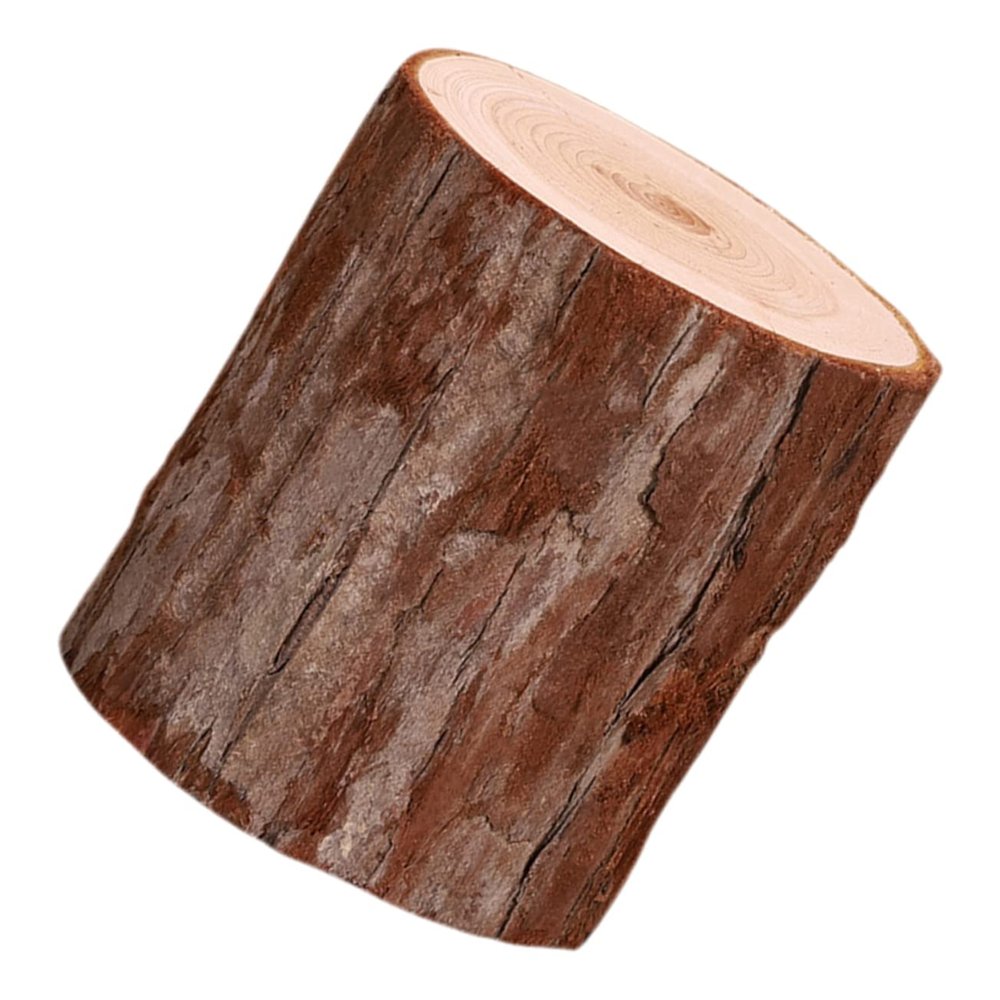 HAPINARY Rustic Wood Pile Ornaments Candle Holders for Table Centerpiece Wooden Tea Light Holders Decorative Candle Stands Wedding