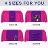 Custom Table Runner with Business Logo or Your Text Personalized Tablecloth Runners Customize with Logo for Birthday Wedding Anniversary Tradeshow Events 24"x72", Purple view 4