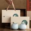 eexbz Tea Can Tea Cans, Ceramic Tea Storage Cans, Sealed Tea Cans, Home Decoration Ornaments Tea Storage Box view 3