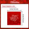 50-Pack Valentine's Day 3-Ply Napkins - Romantic Love Heart Design, Perfect for Galentines & Valentine's Celebrations, Red Heart Disposable Paper Napkins for Party Supplies & Decorations view 2