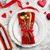 50-Pack Valentine's Day 3-Ply Napkins - Romantic Love Heart Design, Perfect for Galentines & Valentine's Celebrations, Red Heart Disposable Paper Napkins for Party Supplies & Decorations view 4