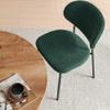 NORDICANA 3-Piece Wooden Round Table & Chair Set, Space Saving Kitchen Breakfast Nook Wood Grain Tabletop with Metal Frame for Kitchen, Dining Room (Boucle Green) view 4